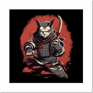 ninja cat Posters and Art